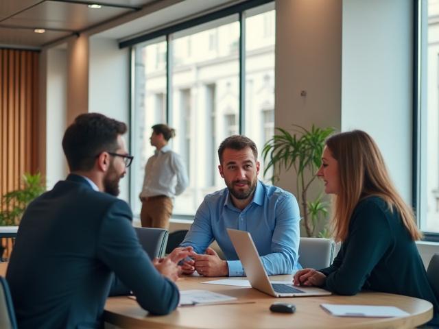 Zahlenflug Team im Büro in Wien
